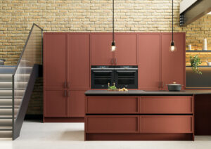 Aylesford Fired Clay micro shaker kitchen — Rooskey Kitchens, Co. Roscommon